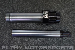 Closeup photo of an ORI STX Strut compression and rebound shafts side by side