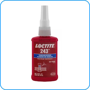 Image of a red Loctite bottle
