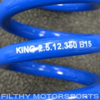 A photo of the spring specifications on a King coil springs